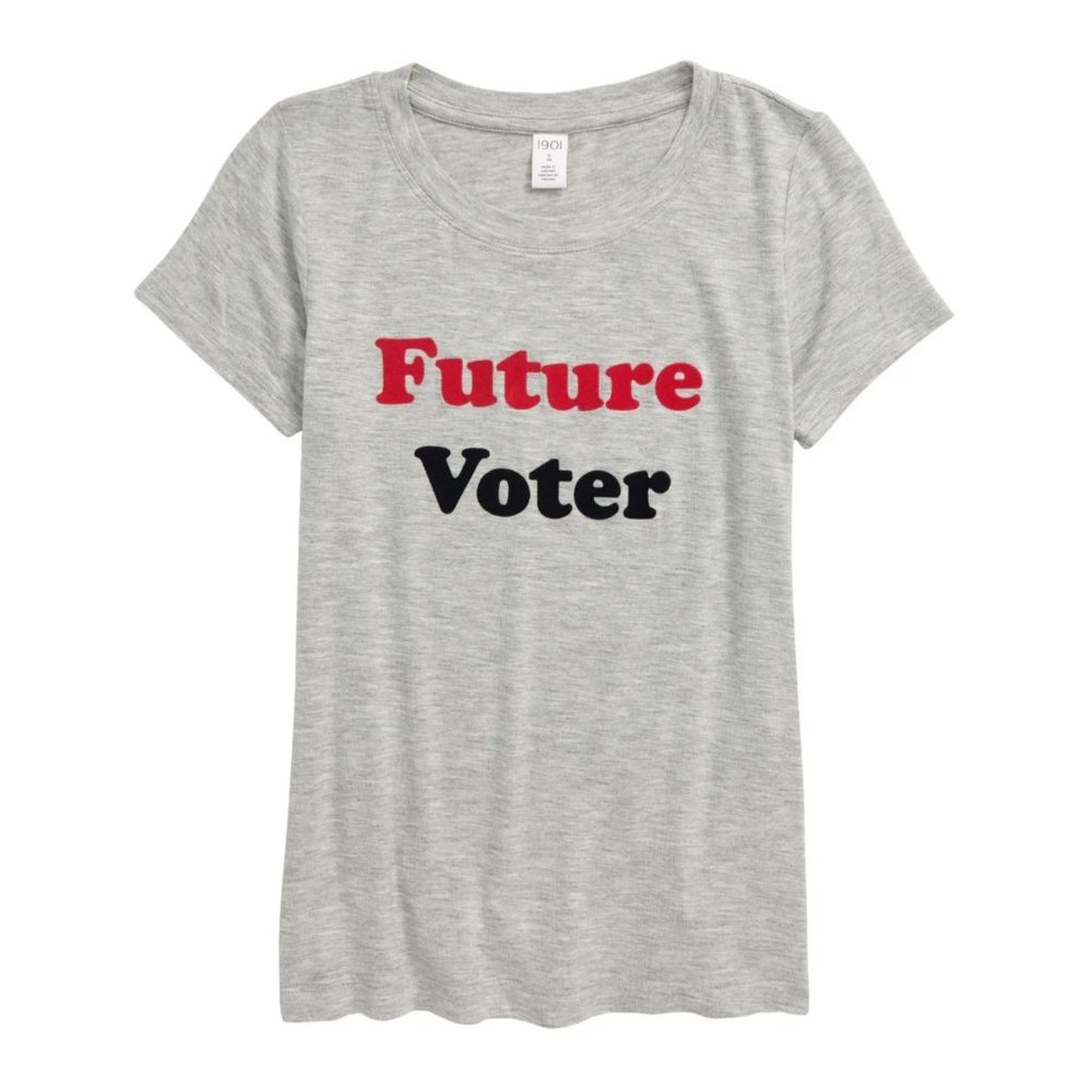 Nordstrom 1901 Girls' Grey Future Voter Graphic T-Shirt